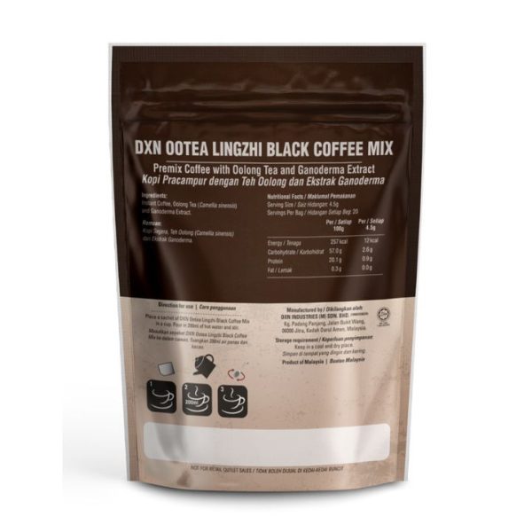 Mezcla de Café Negro Ootea Lingzhi
